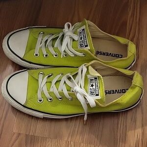 Converse Lime Green and White Athletic Shoes